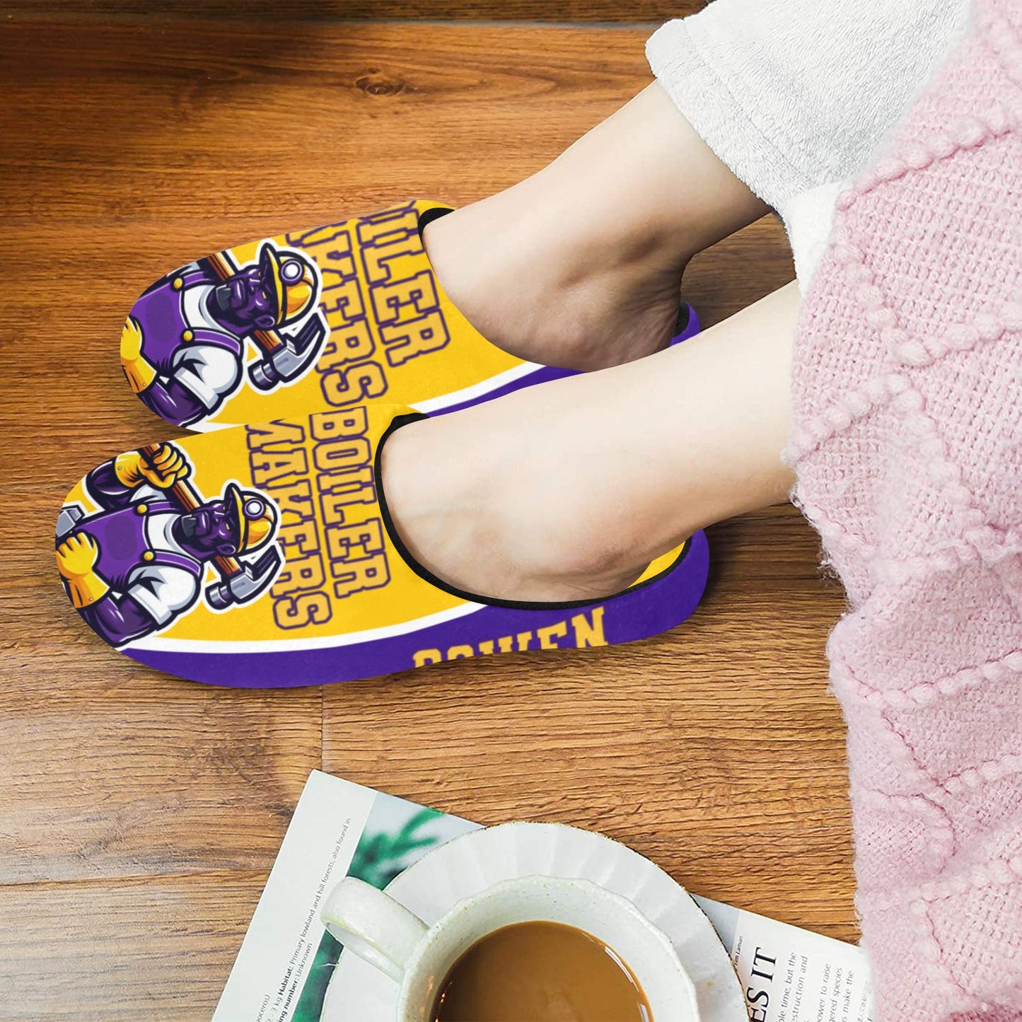 Bowen 2 Woman Slippers Women's Non-Slip Cotton Slippers (Model 0602)