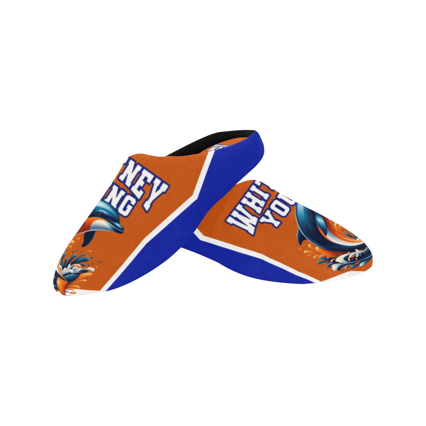 Whitney Young Dolphins Women's Non-Slip Cotton Slippers (Model 0602)