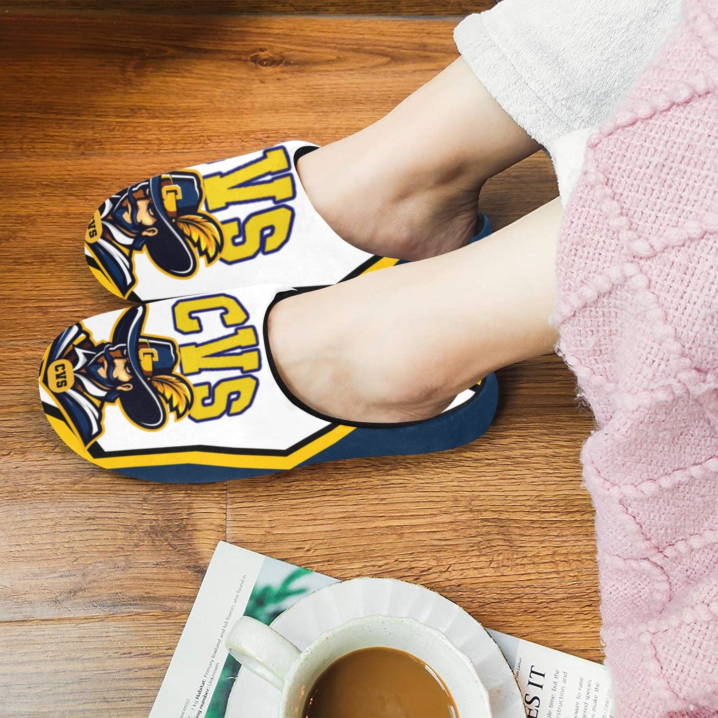 CVS Woman Slippers Women's Non-Slip Cotton Slippers (Model 0602)
