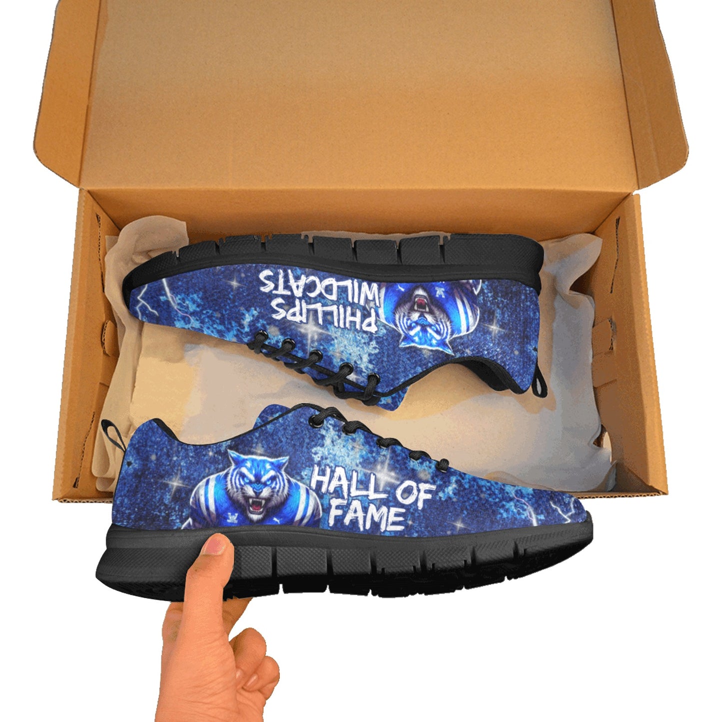 Phillips Alumni Breathable Shoes- Black Men's Breathable Running Shoes (Model 055)