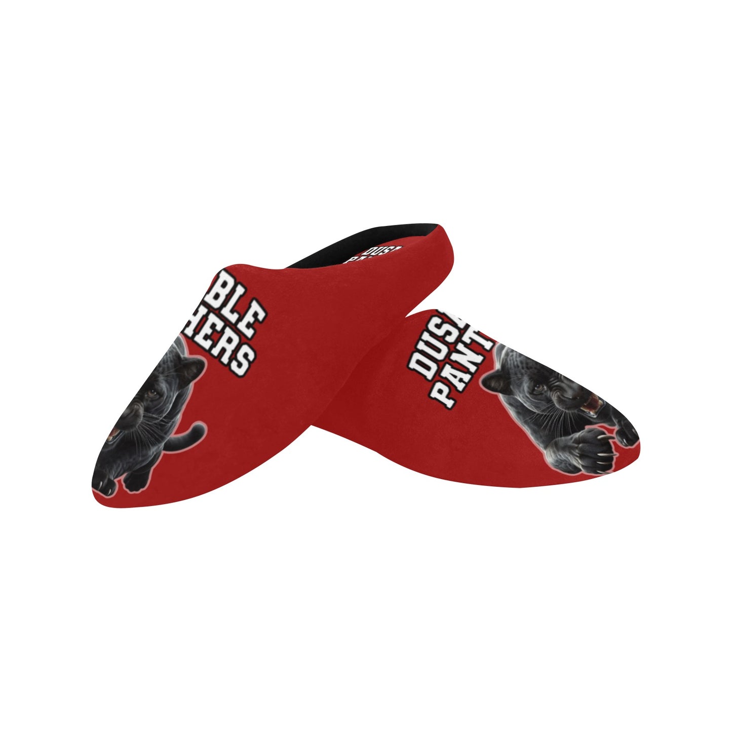 Dusable Woman Slippers Red Women's Non-Slip Cotton Slippers (Model 0602)