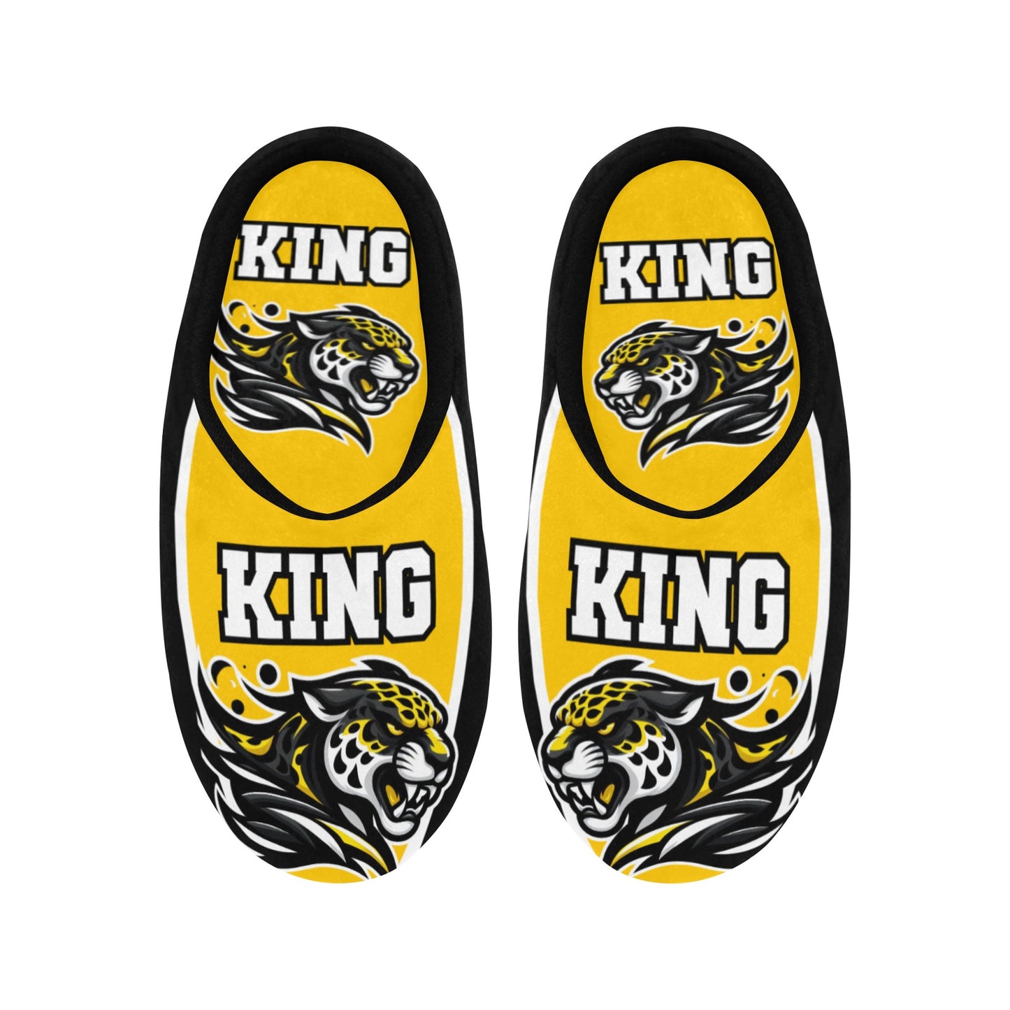 Mens Slippers King Men's Non-Slip Cotton Slippers (Model 0602)