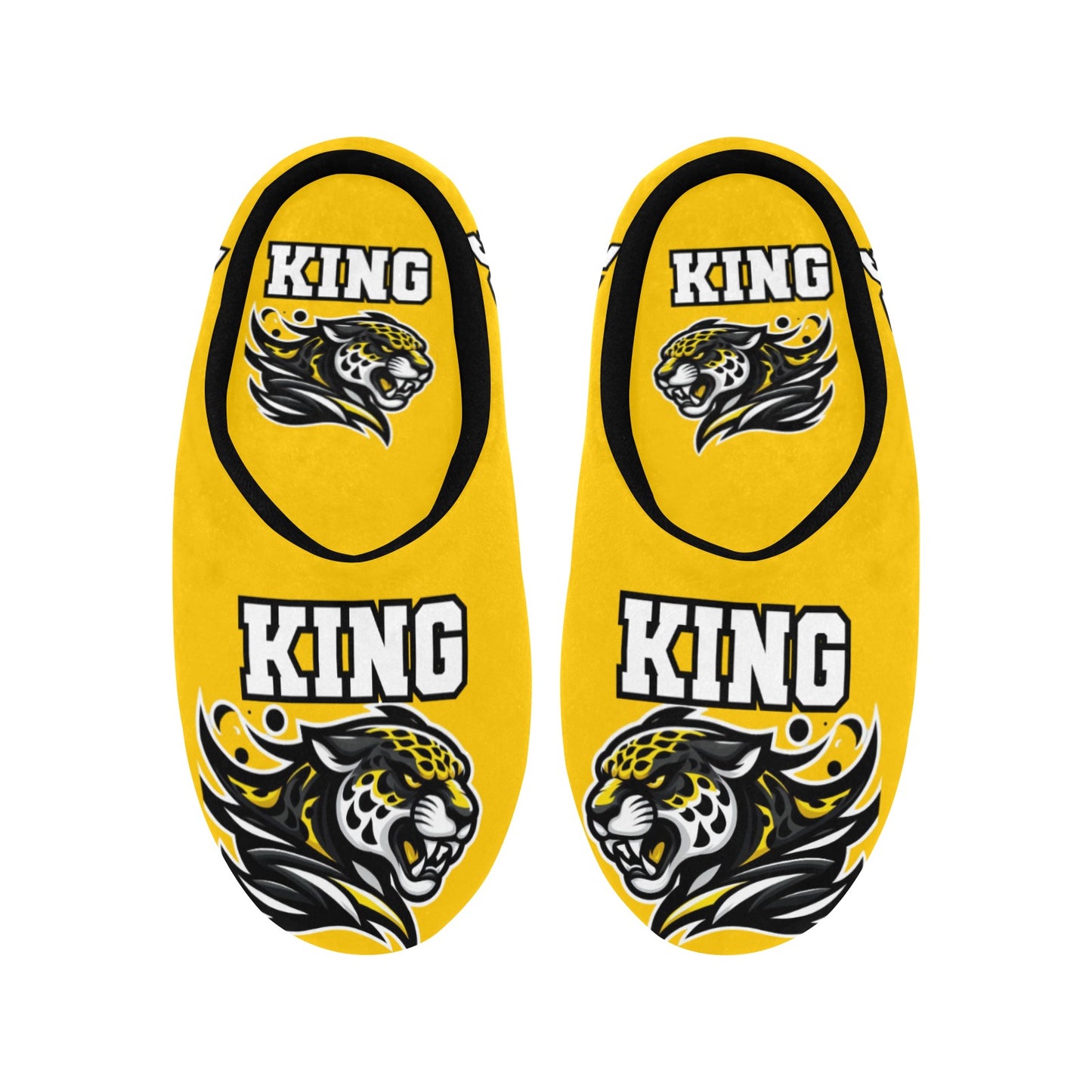 KING Yellow Woman Slippers Women's Non-Slip Cotton Slippers (Model 0602)
