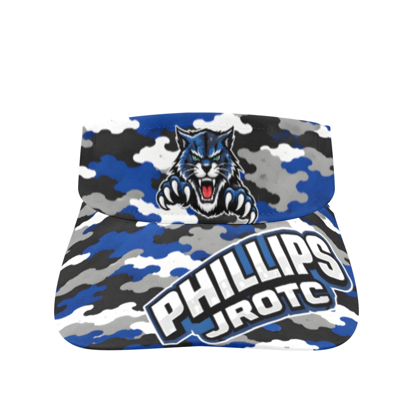 Phillips Wildcats JROTC 2026 Blue Camo Visor | Alumni Sports Visor | Wildcat Territory Headwear