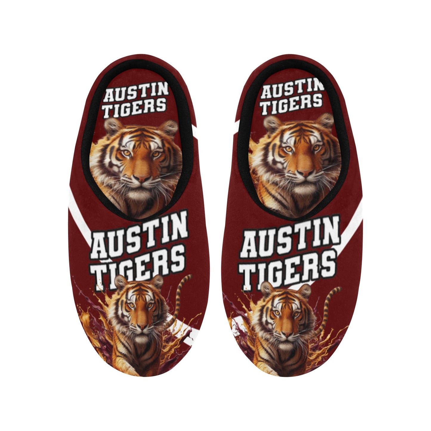Austin Tigers Slippers Women's Non-Slip Cotton Slippers (Model 0602)