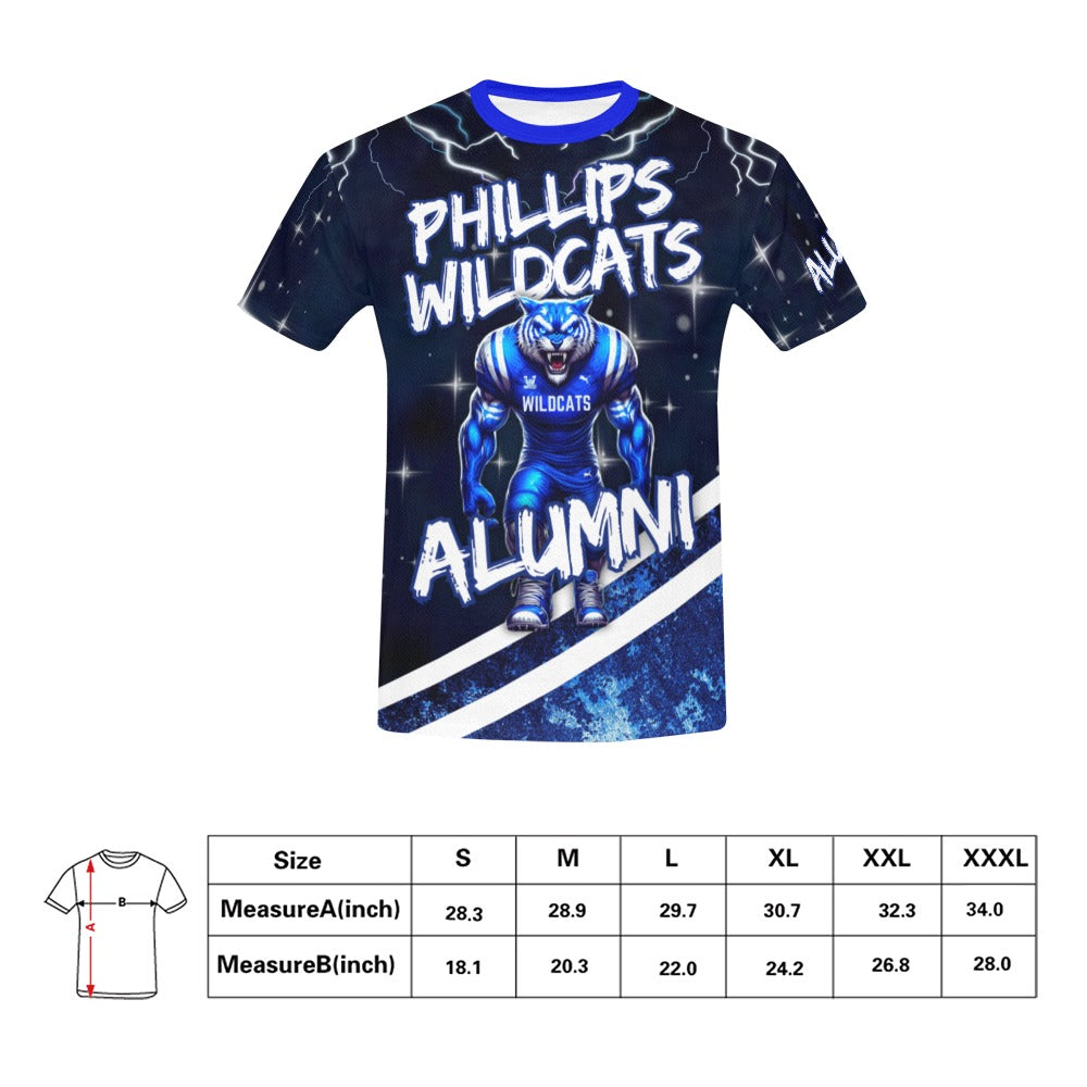 Phillips- They Not Like Us- Unisex/Men We Dem Wildcats All Over Print T-Shirt for Men (USA Size) (Model T40)