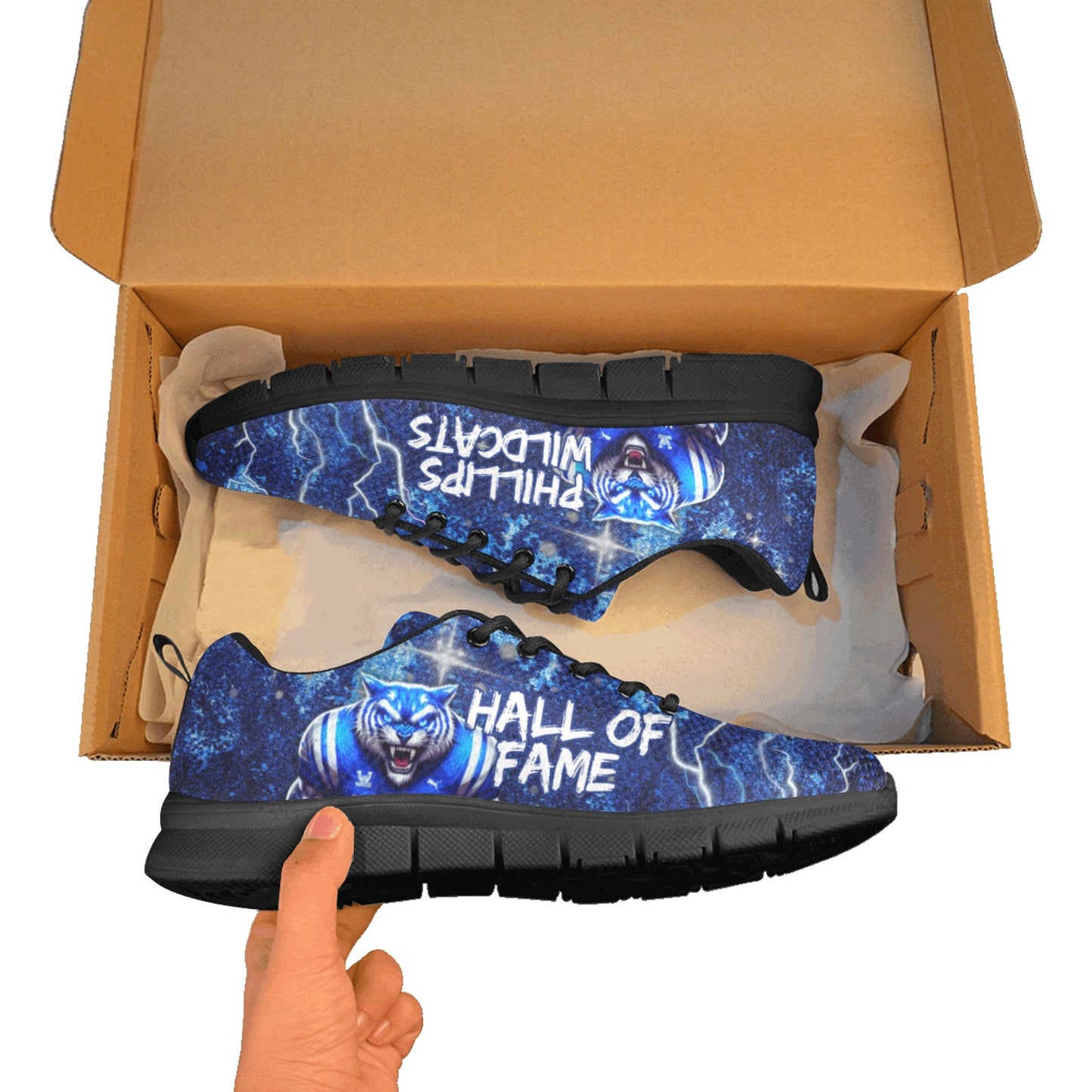 Phillips Wildcats Hall of Fame Woman's Breathable Running Shoes - Black (Model 055)