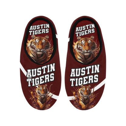 Mens Slippers Austin Men's Non-Slip Cotton Slippers (Model 0602)