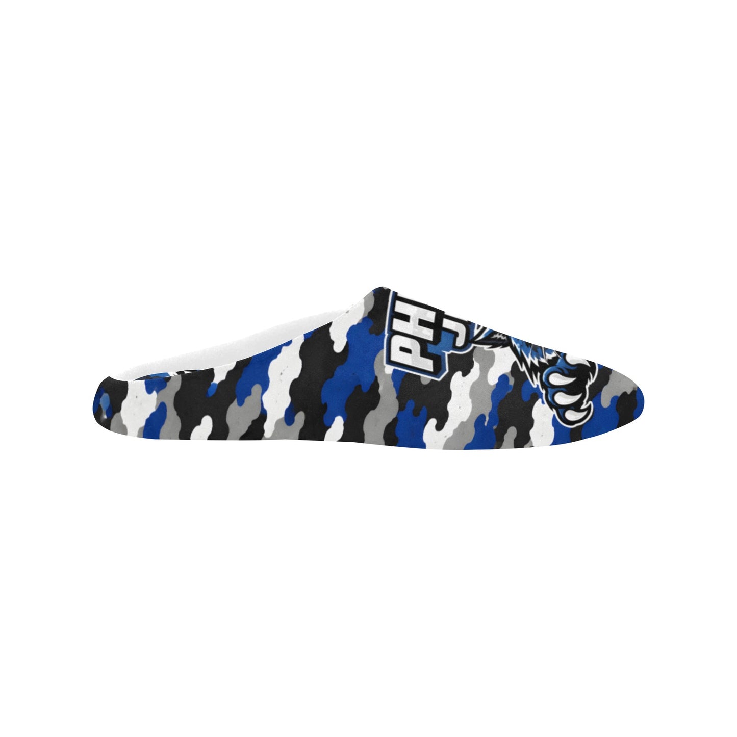 Phillips Wildcats JROTC Blue Camo Slippers - Mens Men's Non-Slip Cotton Slippers