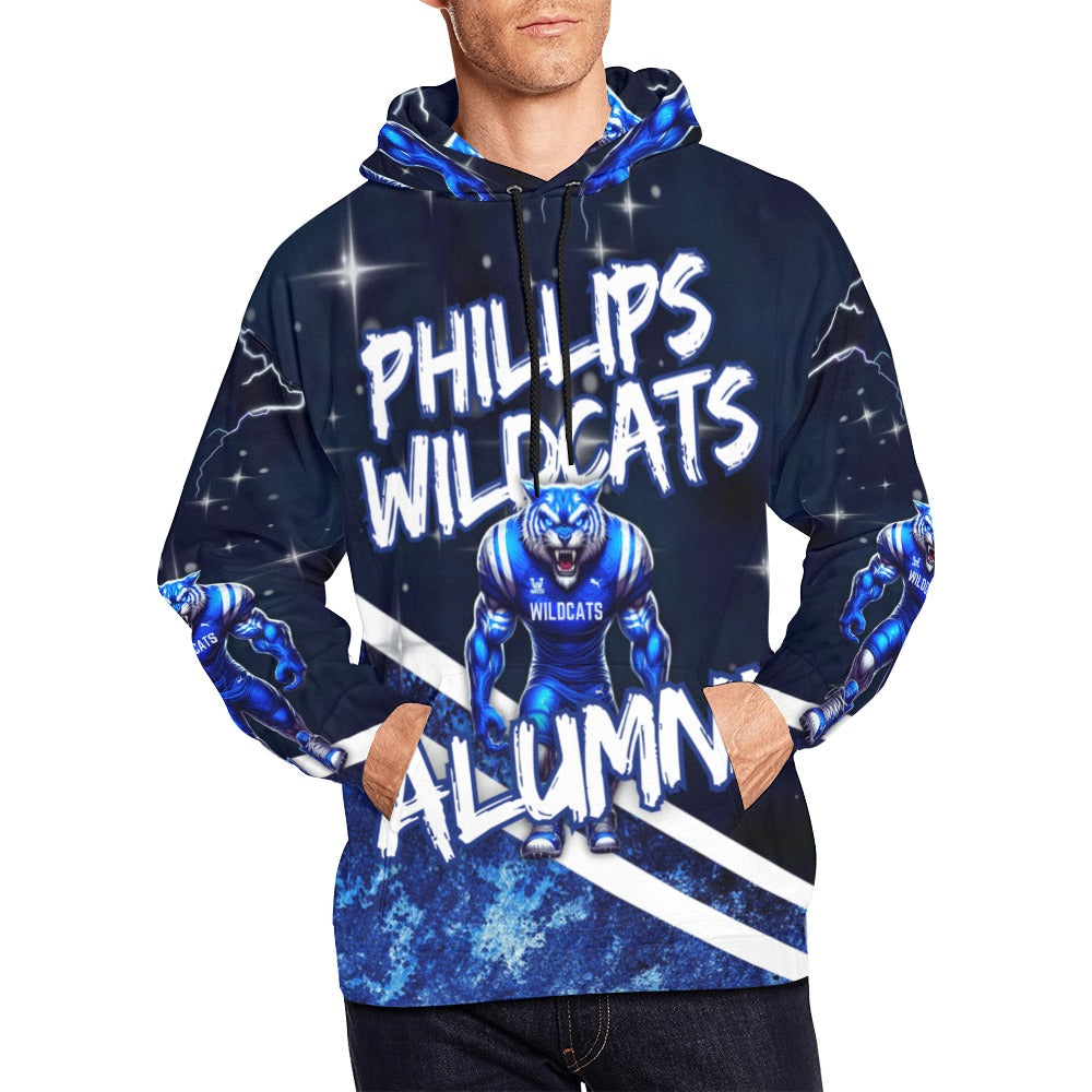 Phillips Alumni Unisex Hoodie- We Dem Wildcats All Over Print Hoodie for Men (USA Size) (Model H13)