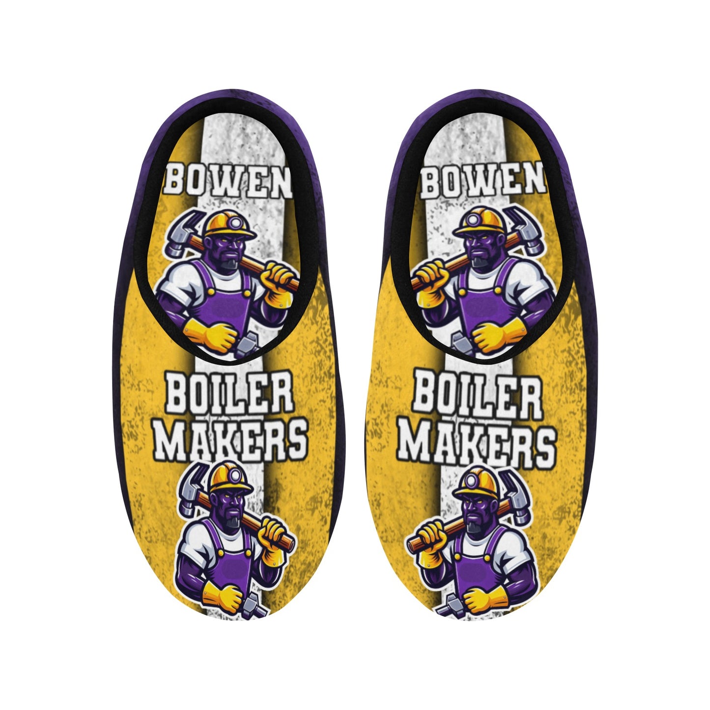 Mens Slippers Bowen 2 Men's Non-Slip Cotton Slippers (Model 0602)