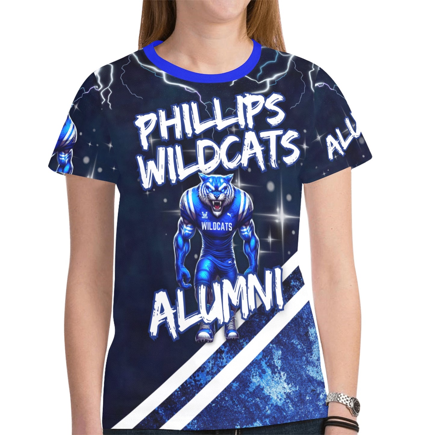 Phillips- Like Us Not  - Woman's  We Dem Wildcats All Over Print T-shirt for Women (Model T45)