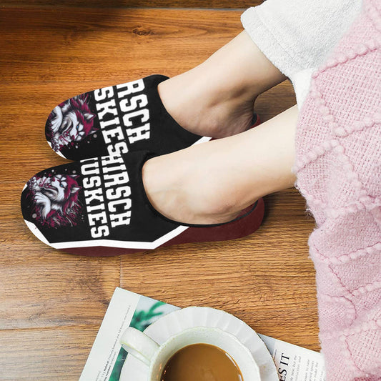 HIRSCH Woman Slippers2 Women's Non-Slip Cotton Slippers (Model 0602)