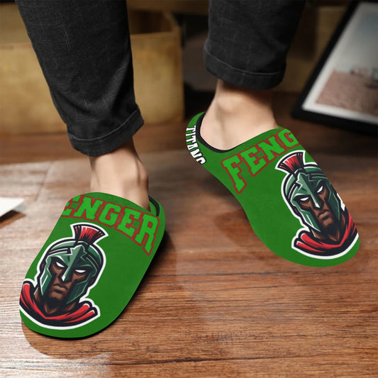 Mens Slippers Finger 2 Men's Non-Slip Cotton Slippers (Model 0602)