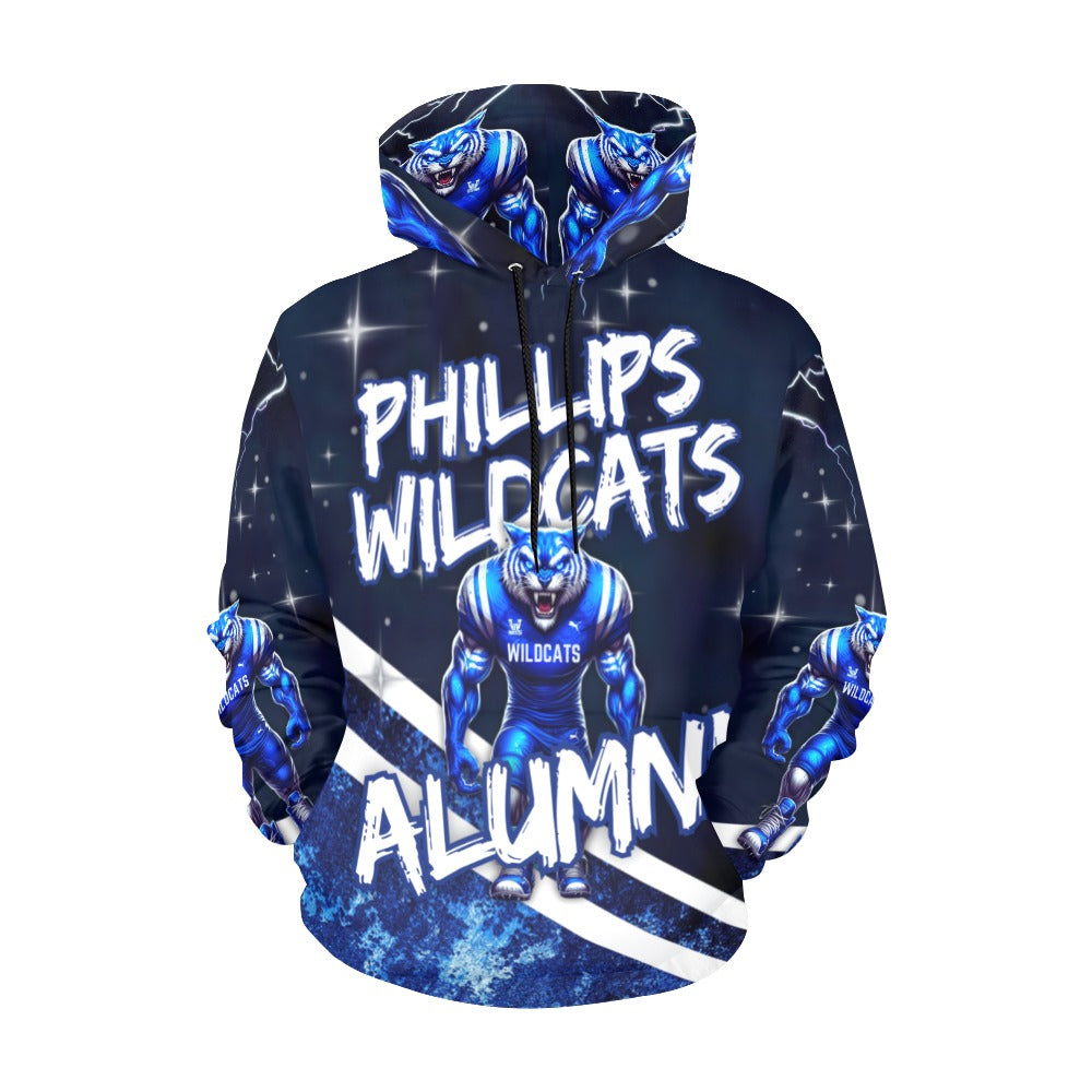 Phillips Alumni Unisex Hoodie- We Dem Wildcats All Over Print Hoodie for Men (USA Size) (Model H13)