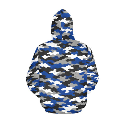 Phillips Wildcats JROTC Blue Camo Hoodie 2026 | All-Over Print Alumni Hoodie | Wildcat Territory Pullover