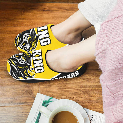 KING Yellow Woman Slippers Women's Non-Slip Cotton Slippers (Model 0602)