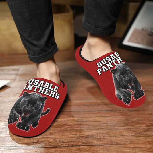 Mens Slippers Dusable Men's Non-Slip Cotton Slippers (Model 0602)