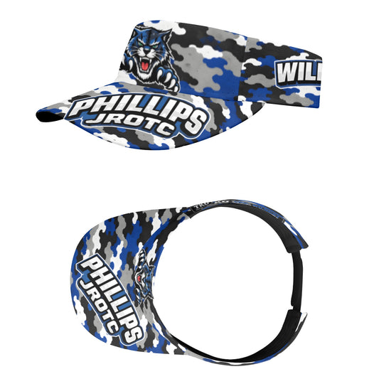 Phillips Wildcats JROTC 2026 Blue Camo Visor | Alumni Sports Visor | Wildcat Territory Headwear