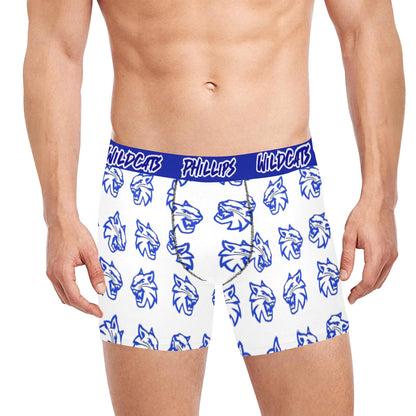Mens Phillips Wildcats Underware 2 Men's Boxer Briefs with Custom Inner Pocket & Waistband (Model L34)