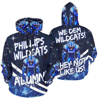 Phillips Alumni Unisex Hoodie- We Dem Wildcats All Over Print Hoodie for Men (USA Size) (Model H13)