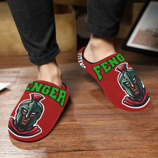 Mens Slippers Finger 3 Men's Non-Slip Cotton Slippers (Model 0602)