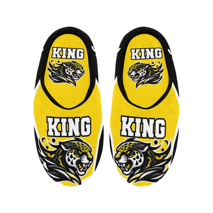 KING Yellow Woman Slippers Women's Non-Slip Cotton Slippers (Model 0602)