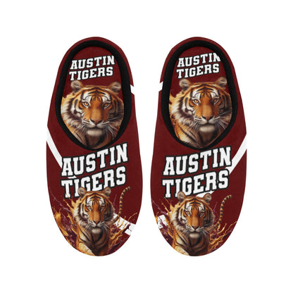 Austin Tigers Slippers Women's Non-Slip Cotton Slippers (Model 0602)