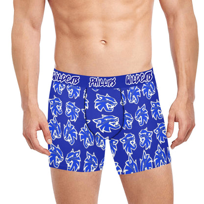 Mens Phillips Wildcats Underware 4 Men's Boxer Briefs with Custom Inner Pocket & Waistband (Model L34)