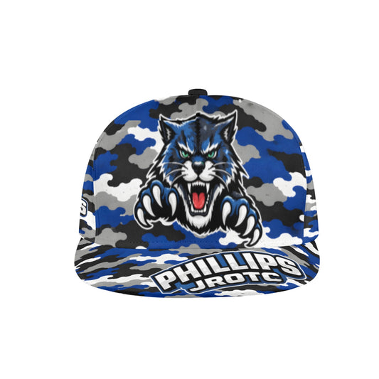 Phillips Wildcats JROTC Blue Camo Snapback Hat | Wildcat Territory 2026 Alumni Cap