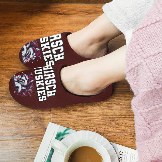 HIRSCH Woman Slippers Women's Non-Slip Cotton Slippers (Model 0602)